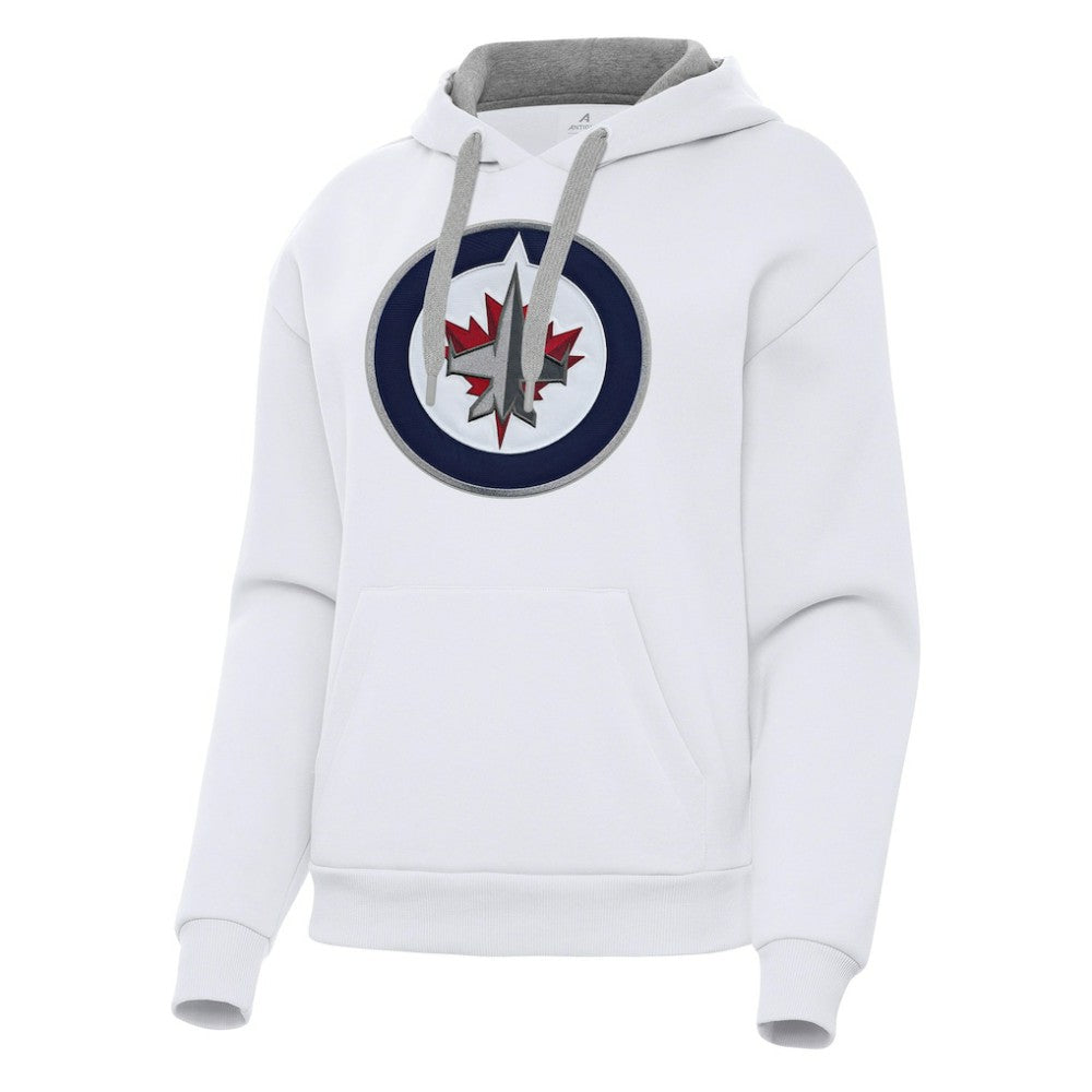 Winnipeg Jets Antigua Women's Victory Pullover Hoodie - White - NHL