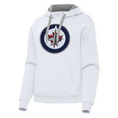 Winnipeg Jets Antigua Women's Victory Pullover Hoodie - White - NHL
