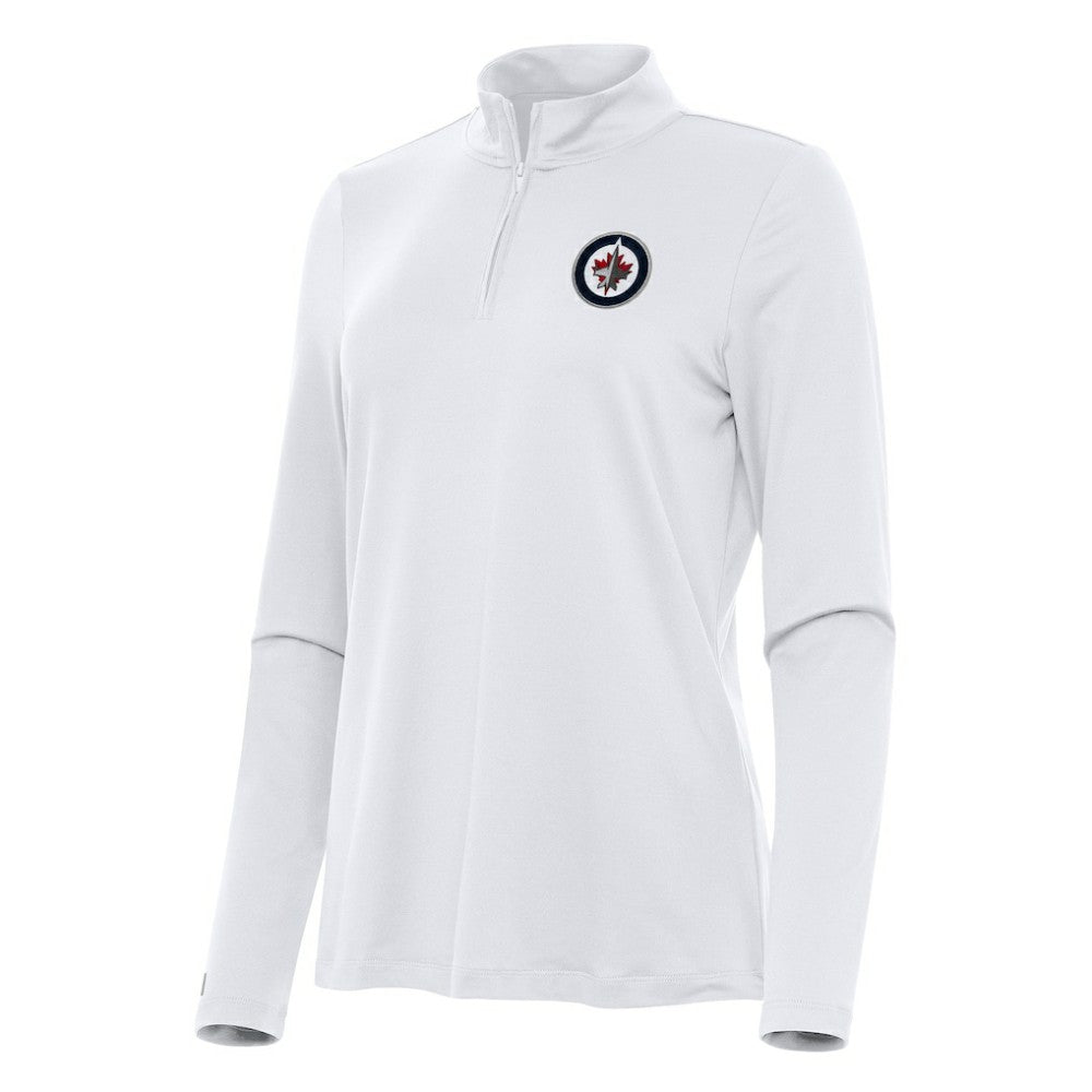 Winnipeg Jets Antigua Women's Reprocess Quarter-Zip Top - White - NHL