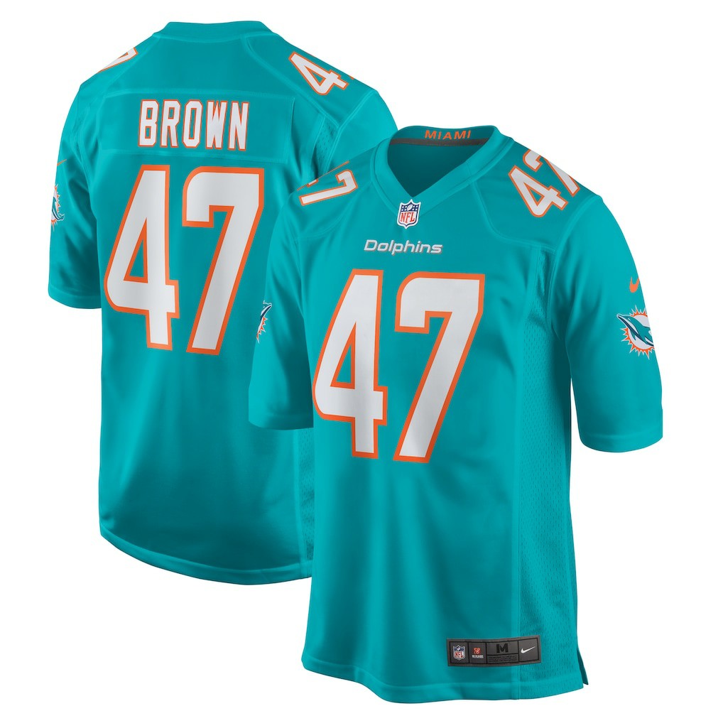 Cam Brown Miami Dolphins Game Jersey Aqua | Nike for Sale