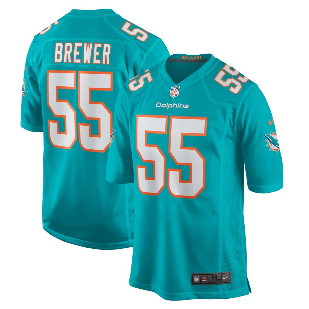 Aaron Brewer Miami Dolphins Game Jersey Aqua | Nike for Sale