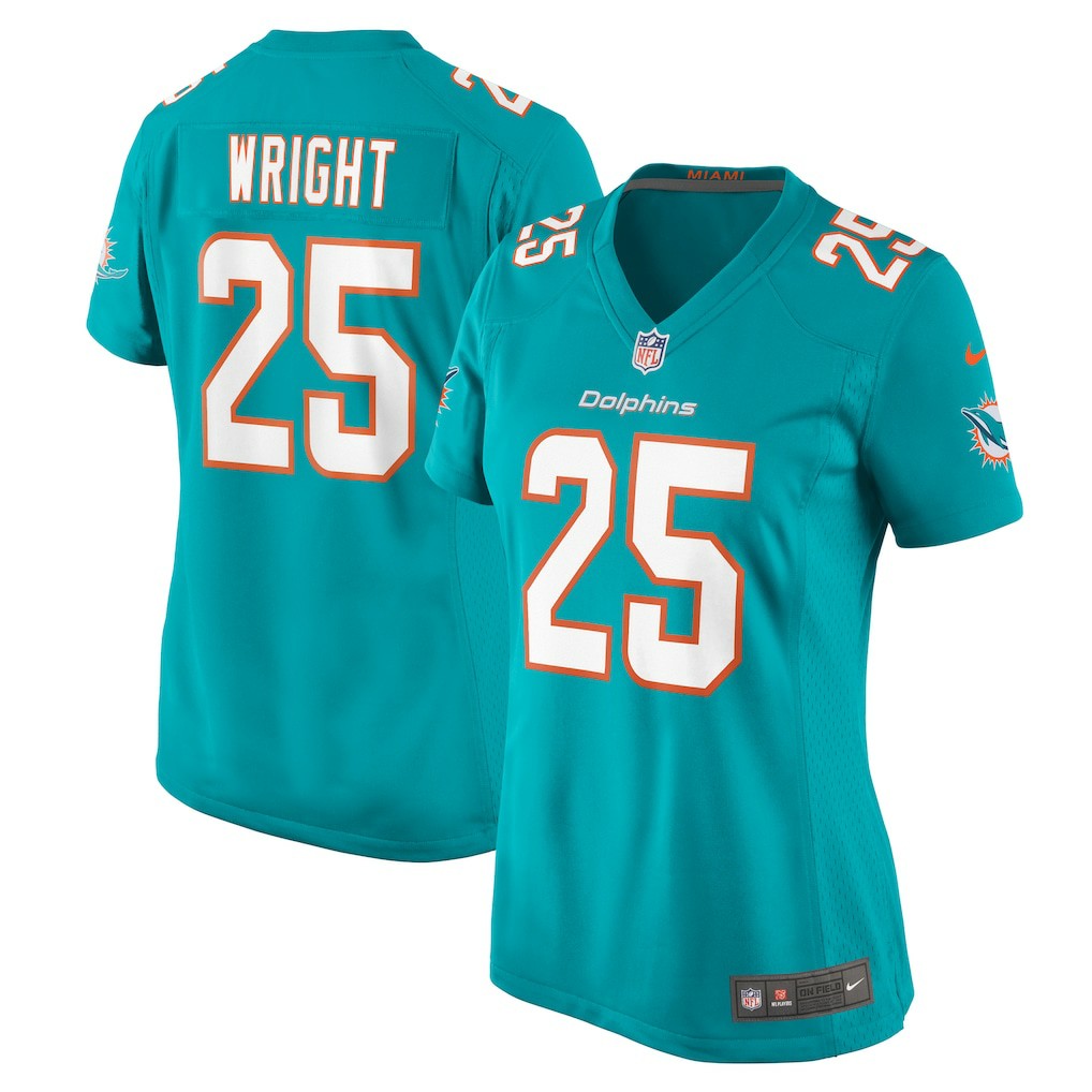 Jaylen Wright Miami Dolphins Women's Game Jersey Aqua | Nike for Sale