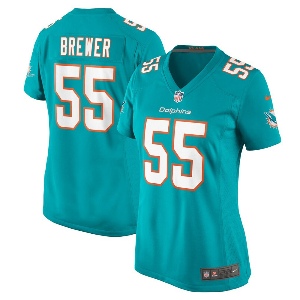 Aaron Brewer Miami Dolphins Women's Game Jersey Aqua | Nike for Sale