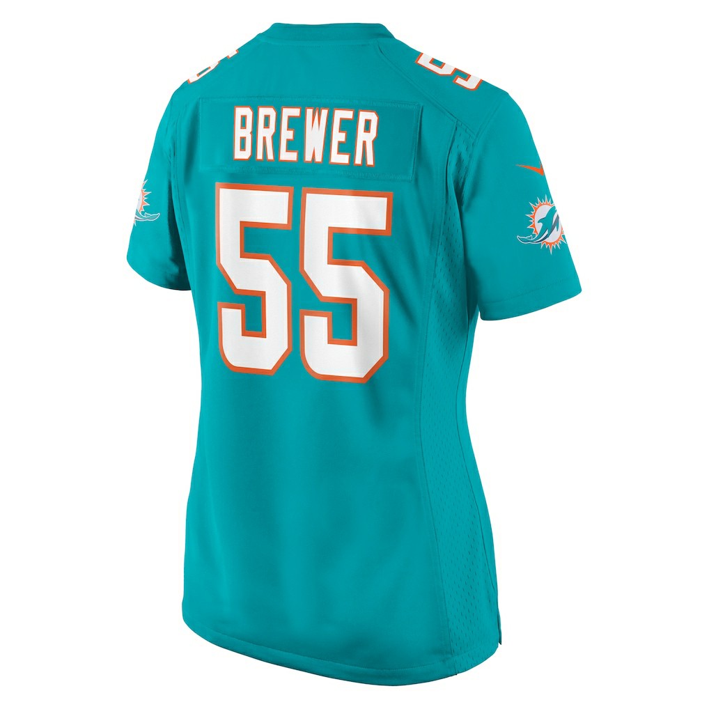 Aaron Brewer Miami Dolphins Women's Game Jersey Aqua | Nike for Sale