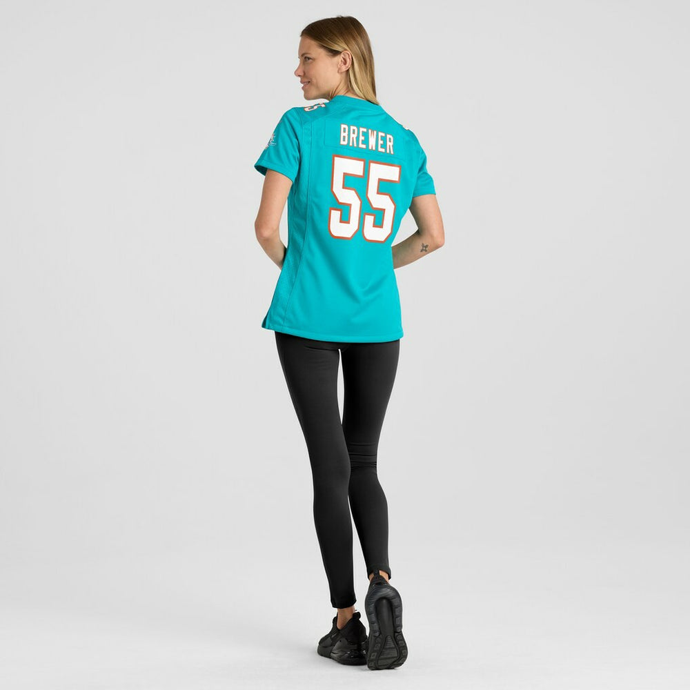 Aaron Brewer Miami Dolphins Women's Game Jersey Aqua | Nike for Sale