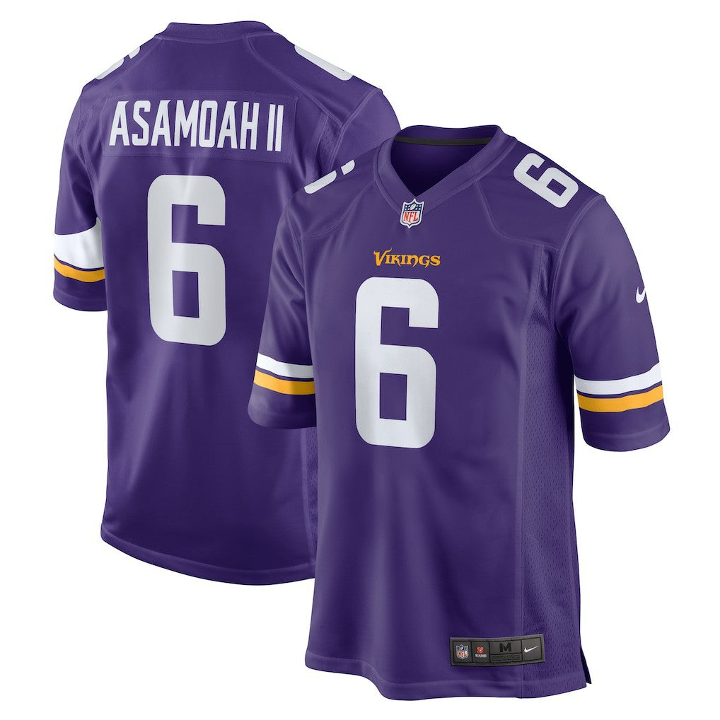 Brian Asamoah II Minnesota Vikings Game Jersey Purple | Nike for Sale