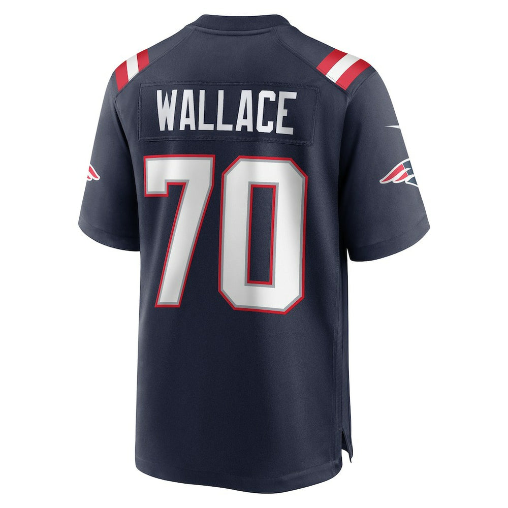 Caedan Wallace New England Patriots Game Jersey Navy | Nike for Sale