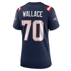 Caedan Wallace New England Patriots Women's Game Jersey Navy | Nike for Sale