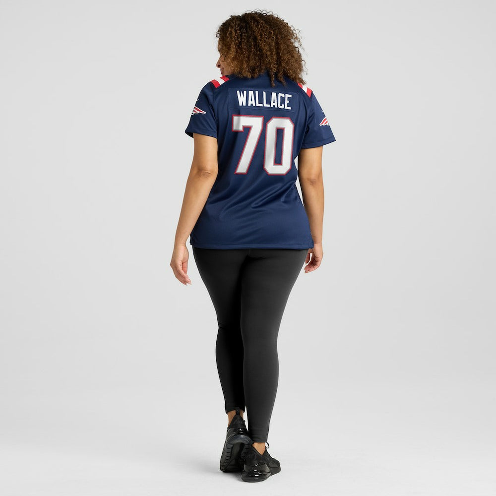 Caedan Wallace New England Patriots Women's Game Jersey Navy | Nike for Sale