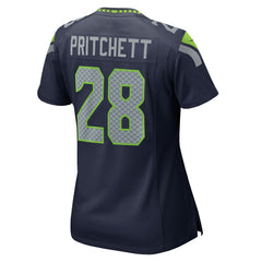 Nehemiah Pritchett Seattle Seahawks Women's Team Game Jersey College Navy | Nike for Sale