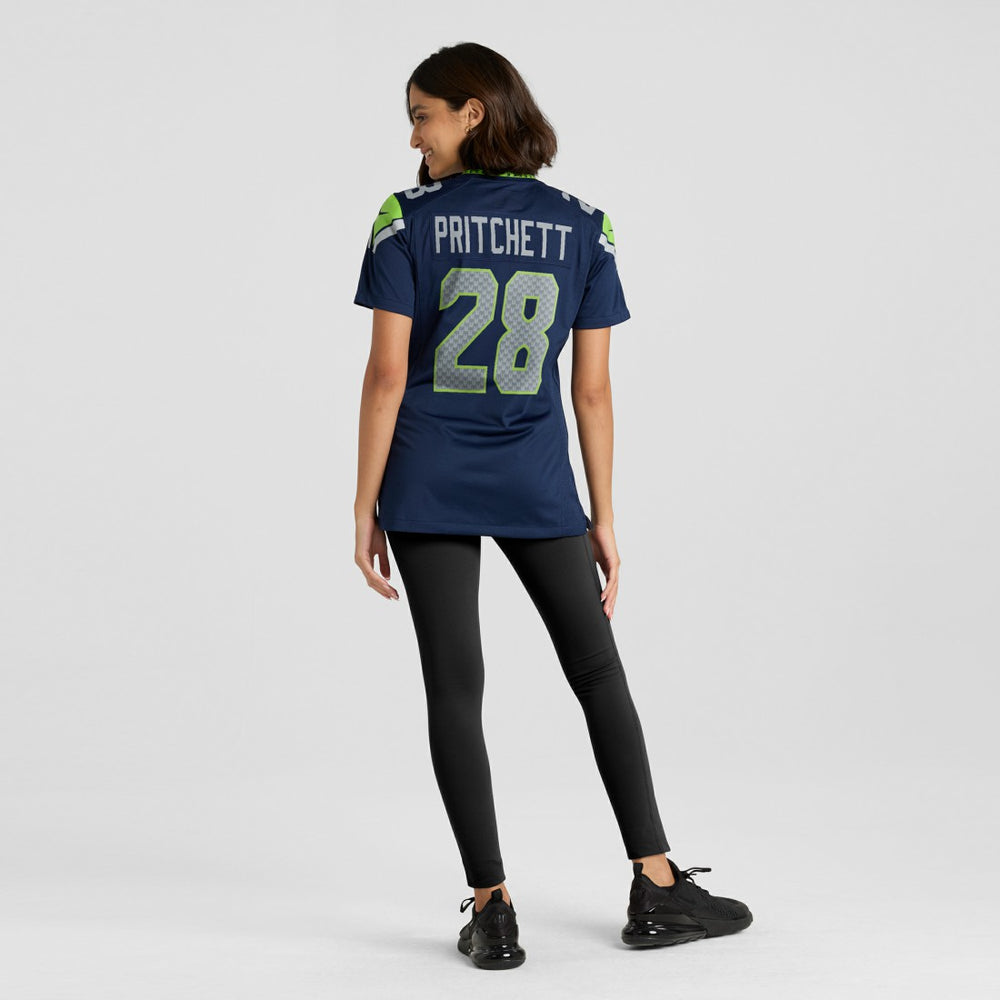 Nehemiah Pritchett Seattle Seahawks Women's Team Game Jersey College Navy | Nike for Sale