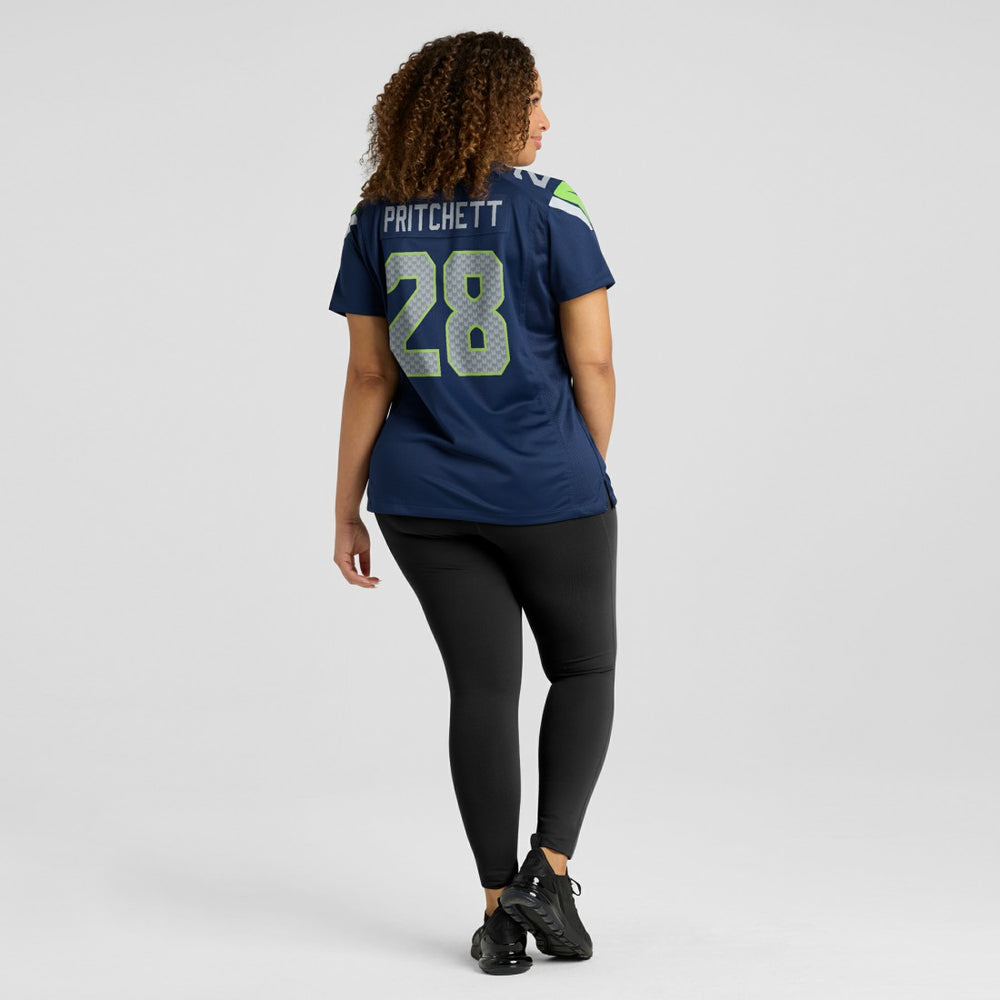 Nehemiah Pritchett Seattle Seahawks Women's Team Game Jersey College Navy | Nike for Sale