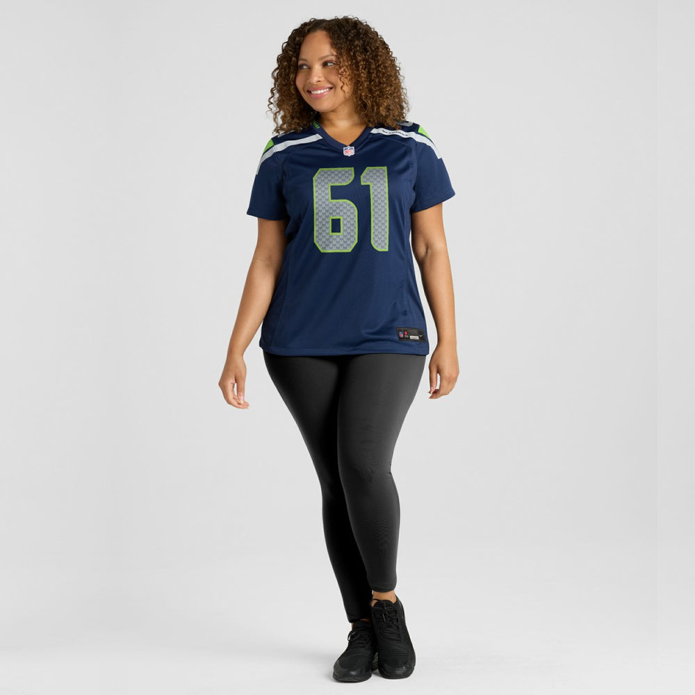 Jalen Sundell Seattle Seahawks Women's Team Game Jersey College Navy | Nike for Sale