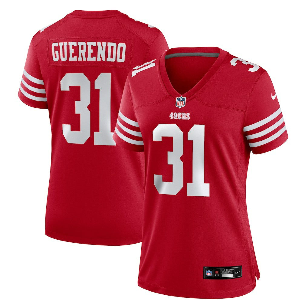 Isaac Guerendo San Francisco 49ers Women's Team Game Jersey Scarlet | Nike for Sale