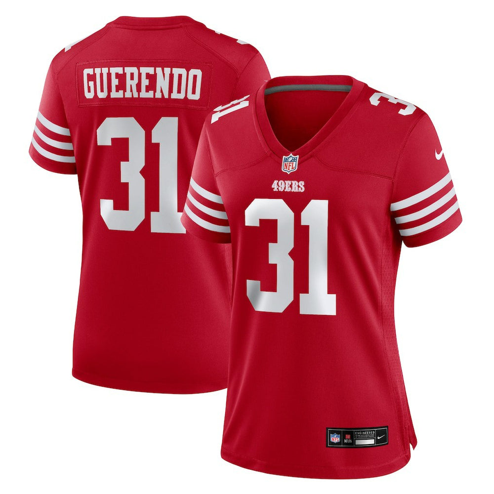 Isaac Guerendo San Francisco 49ers Women's Team Game Jersey Scarlet | Nike for Sale