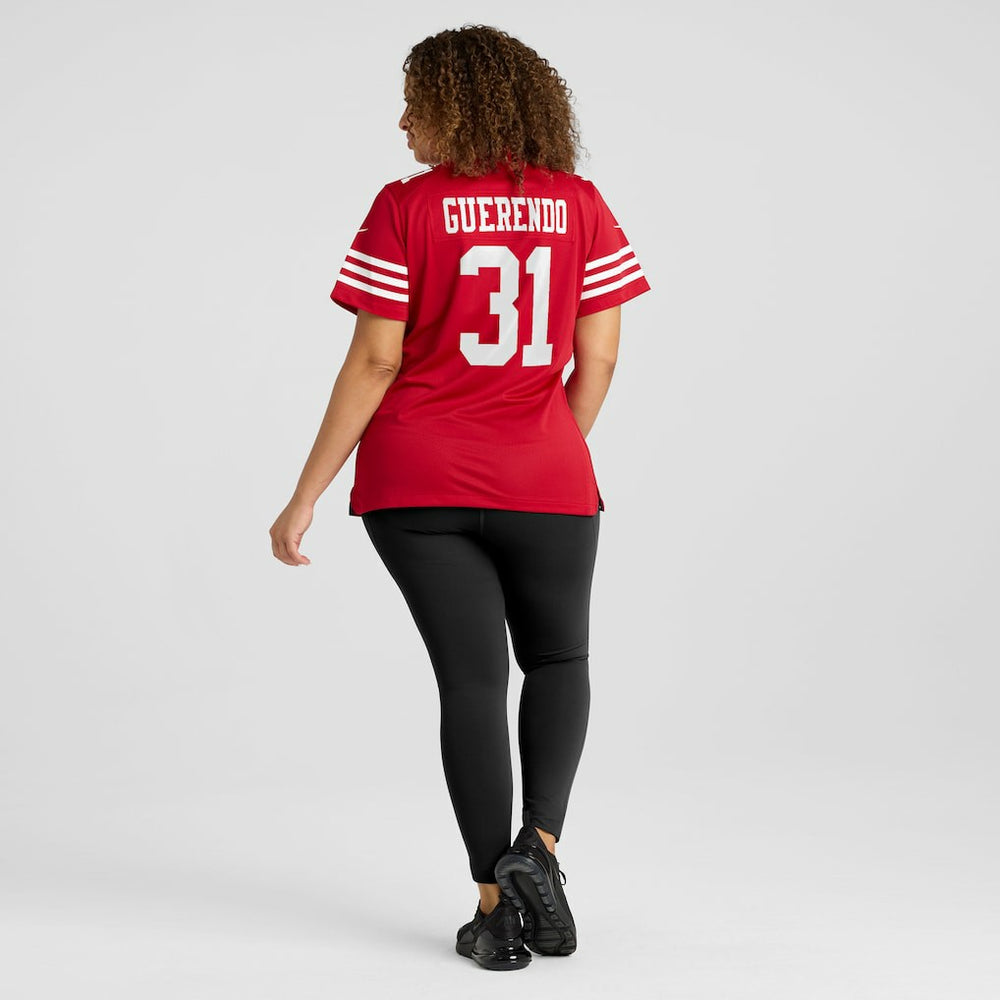 Isaac Guerendo San Francisco 49ers Women's Team Game Jersey Scarlet | Nike for Sale
