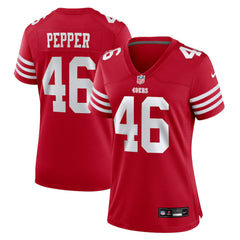 Taybor Pepper San Francisco 49ers Women's Team Game Jersey Scarlet | Nike for Sale