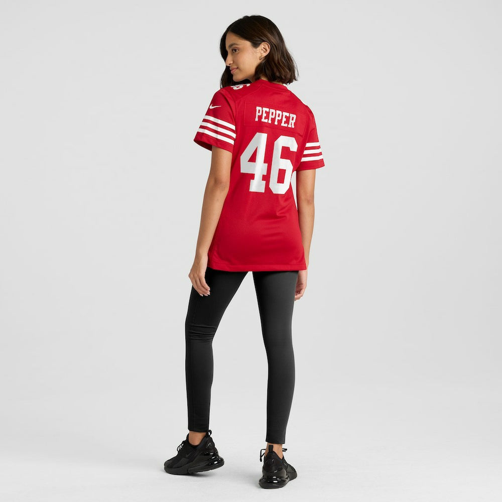 Taybor Pepper San Francisco 49ers Women's Team Game Jersey Scarlet | Nike for Sale
