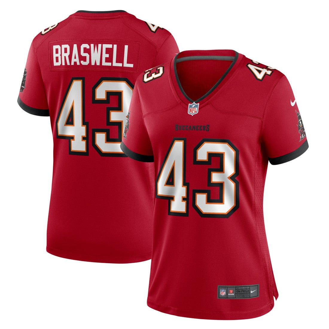 Chris Braswell Tampa Bay Buccaneers Women's Team Game Jersey Red | Nike for Sale