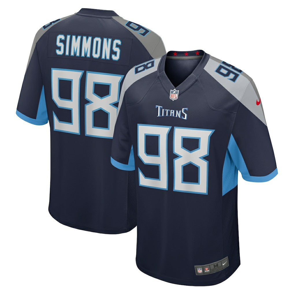 Jeffery Simmons Tennessee Titans Game Jersey Navy | Nike for Sale