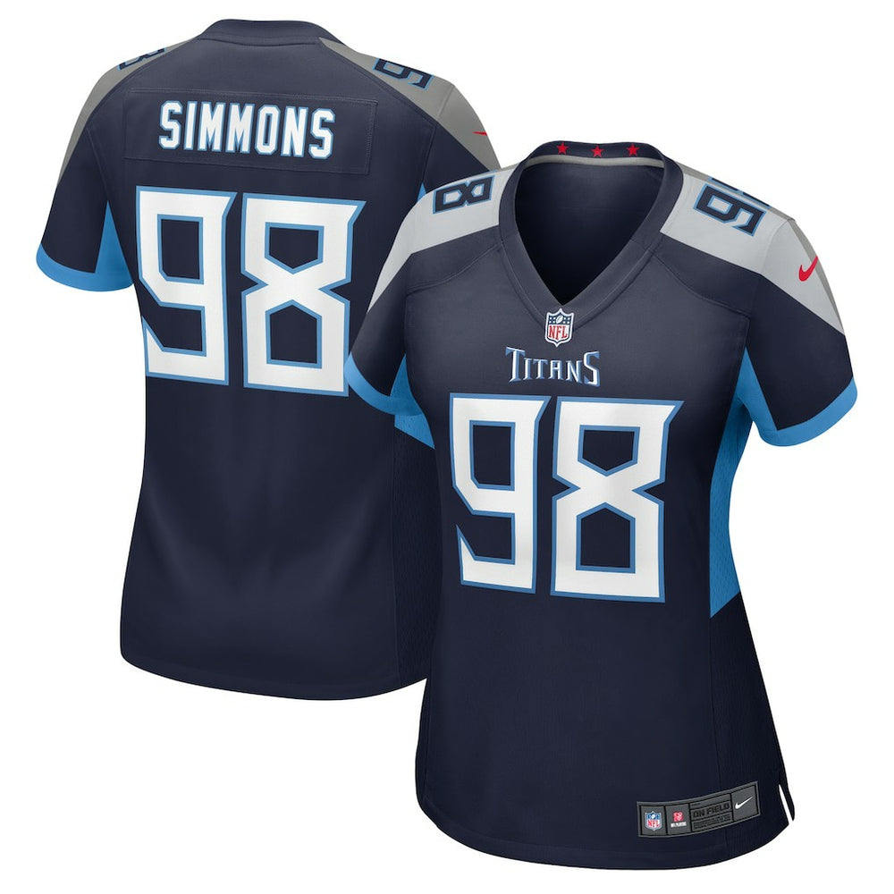 Jeffery Simmons Tennessee Titans Women's Alternate Game Jersey Navy | Nike for Sale