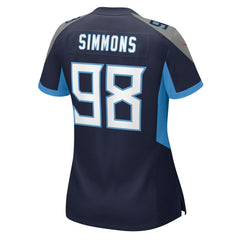 Jeffery Simmons Tennessee Titans Women's Alternate Game Jersey Navy | Nike for Sale