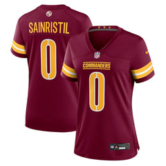 Mike Sainristil Washington Commanders Women's Team Game Jersey Burgundy | Nike for Sale
