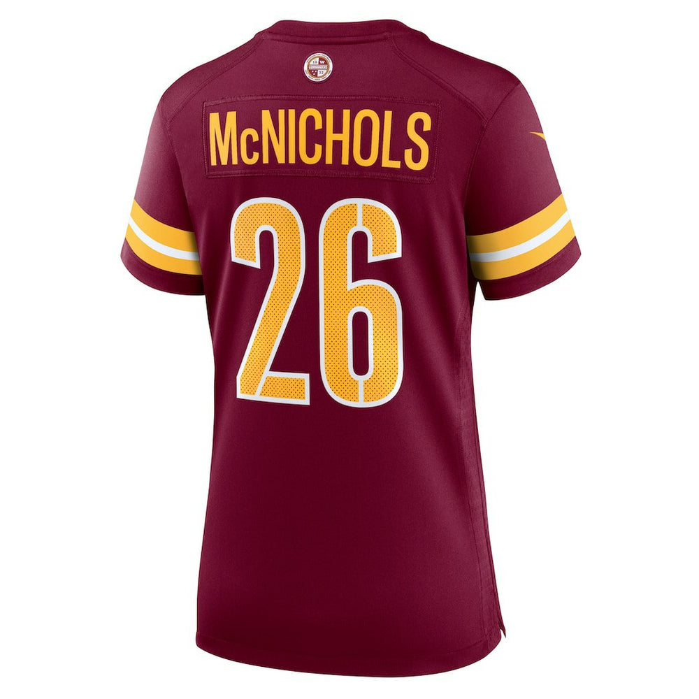 Jeremy McNichols Washington Commanders Women's Team Game Jersey Burgundy | Nike for Sale
