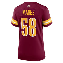 Jordan Magee Washington Commanders Women's Team Game Jersey Burgundy | Nike for Sale