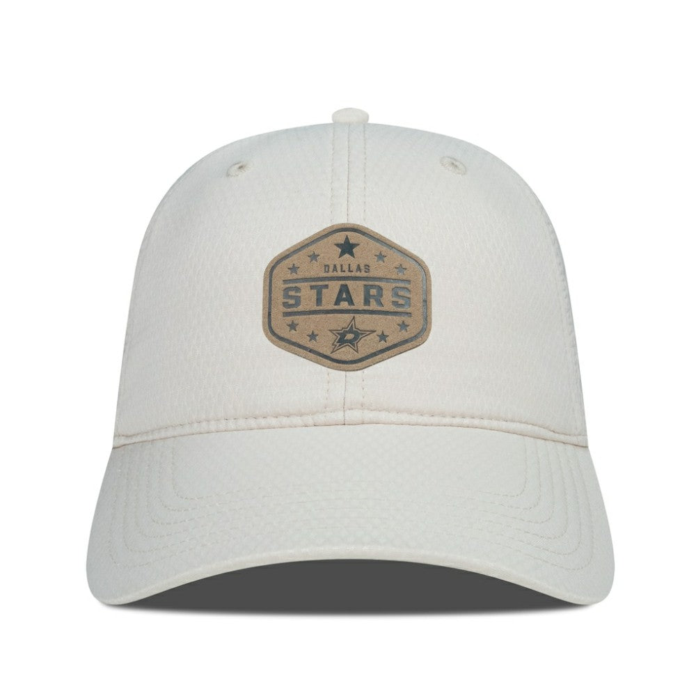Dallas Stars Men's Levelwear Faux Leather Patch Unstructured Adjustable Hat - Cream - NHL