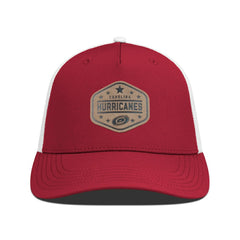 Carolina Hurricanes Men's Levelwear Faux Leather Patch Structured Adjustable Hat - Red - NHL