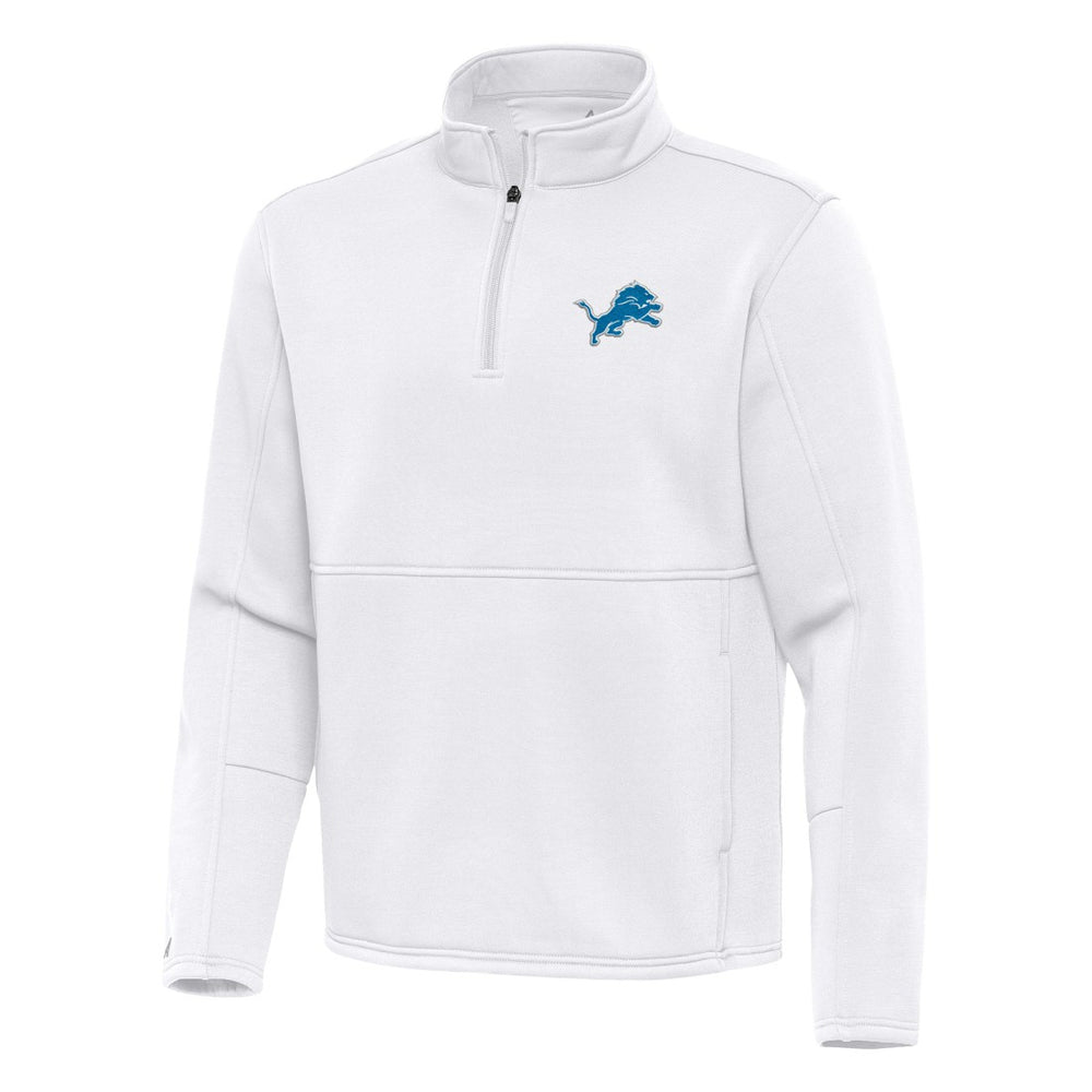 Detroit Lions Antigua Twist Quarter-Zip Pullover Jacket White | NFL