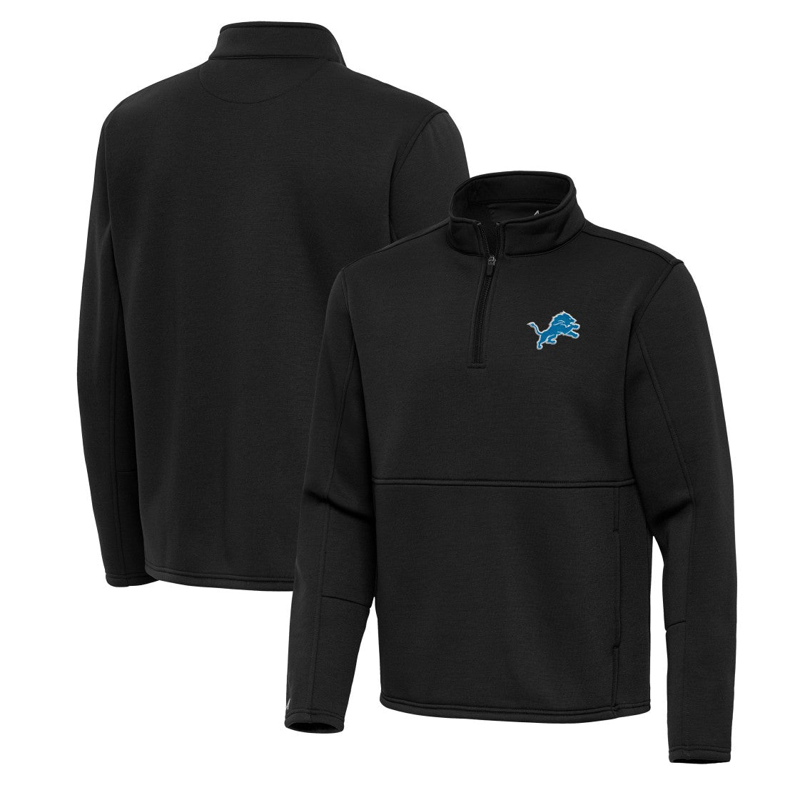 Detroit Lions Antigua Twist Quarter-Zip Pullover Jacket Black | NFL