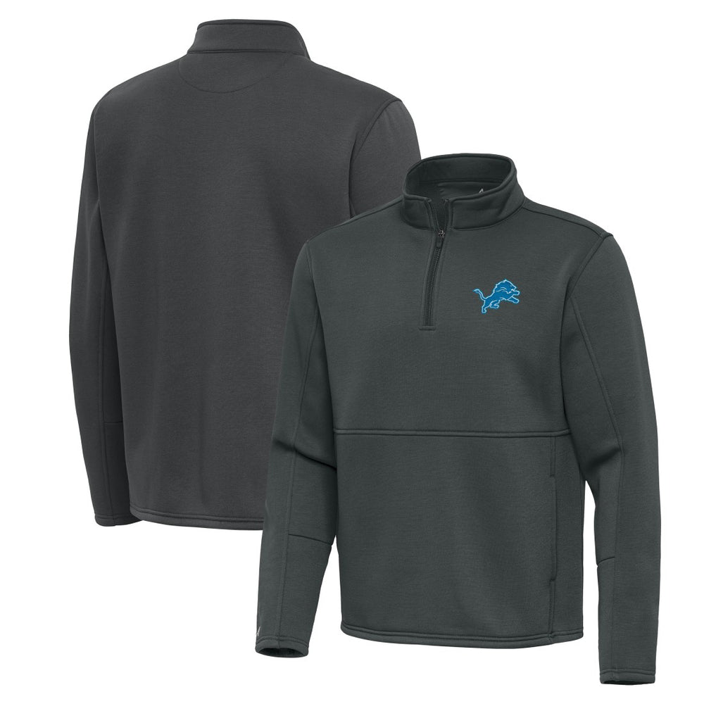 Detroit Lions Antigua Twist Quarter-Zip Pullover Jacket Pewter | NFL