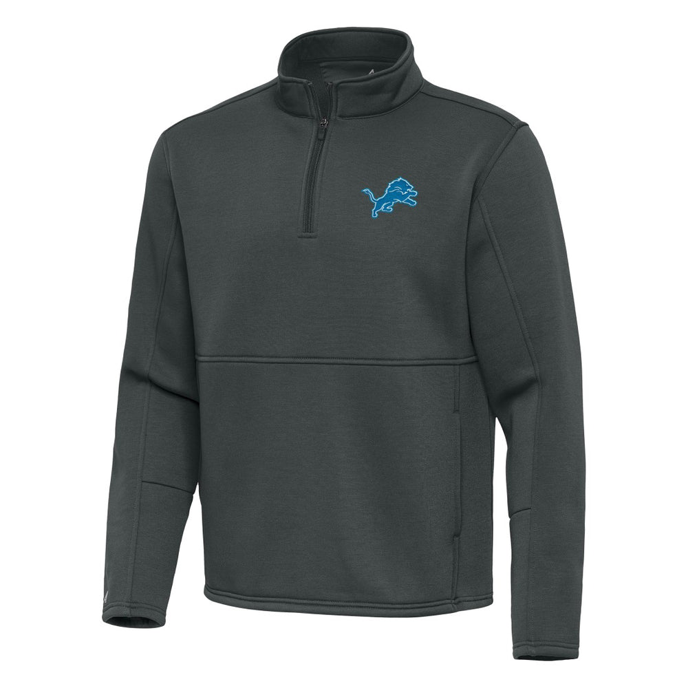 Detroit Lions Antigua Twist Quarter-Zip Pullover Jacket Pewter | NFL