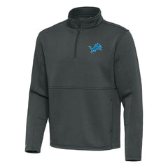 Detroit Lions Antigua Twist Quarter-Zip Pullover Jacket Pewter | NFL
