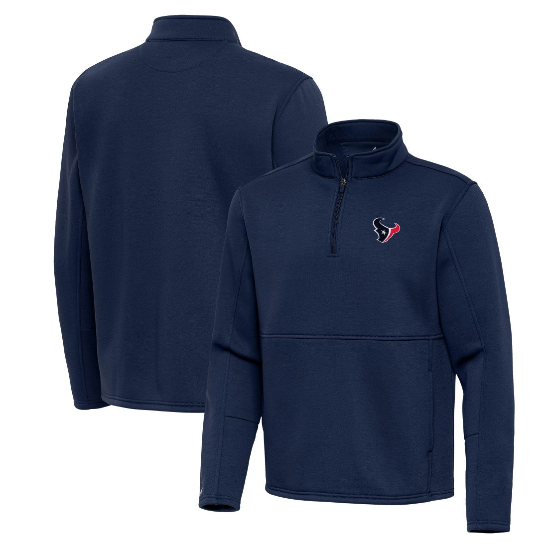 Houston Texans Antigua Twist Quarter-Zip Pullover Jacket Navy | NFL