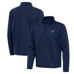 Houston Texans Antigua Twist Quarter-Zip Pullover Jacket Navy | NFL