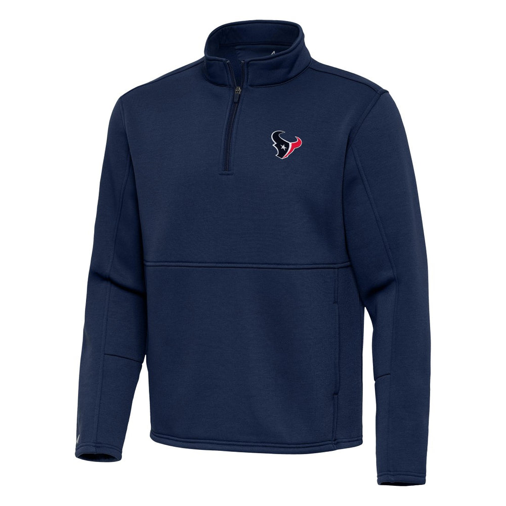 Houston Texans Antigua Twist Quarter-Zip Pullover Jacket Navy | NFL