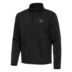 Houston Texans Antigua Twist Quarter-Zip Pullover Jacket Black | NFL