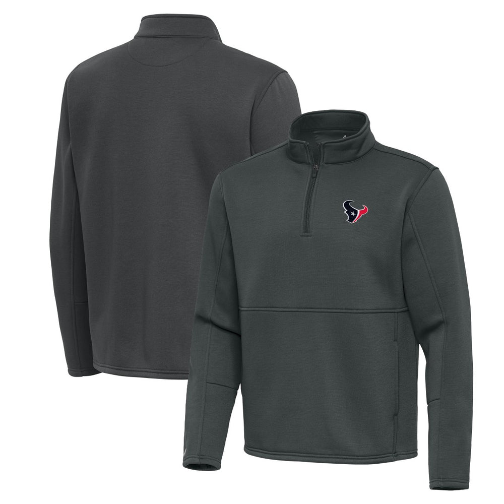 Houston Texans Antigua Twist Quarter-Zip Pullover Jacket Pewter | NFL