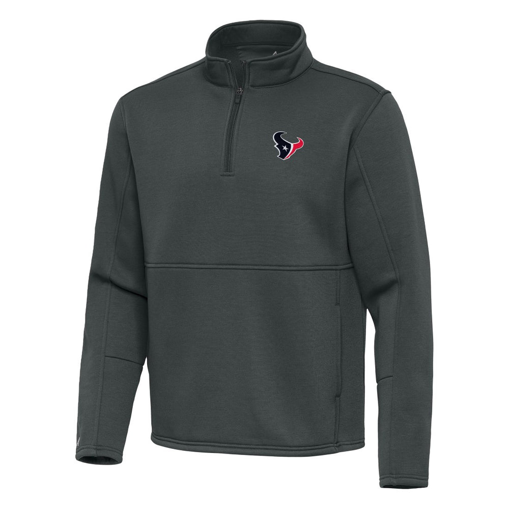 Houston Texans Antigua Twist Quarter-Zip Pullover Jacket Pewter | NFL