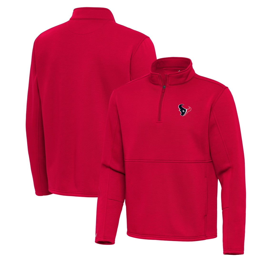 Houston Texans Antigua Twist Quarter-Zip Pullover Jacket Red | NFL