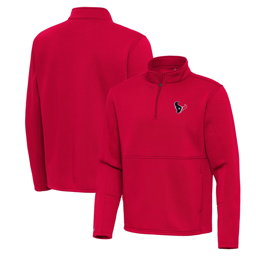 Houston Texans Antigua Twist Quarter-Zip Pullover Jacket Red | NFL