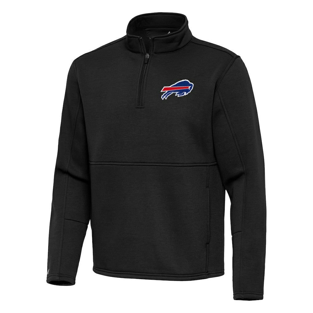 Buffalo Bills Antigua Twist Quarter-Zip Pullover Jacket Black | NFL