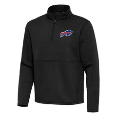 Buffalo Bills Antigua Twist Quarter-Zip Pullover Jacket Black | NFL