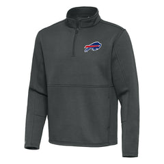 Buffalo Bills Antigua Twist Quarter-Zip Pullover Jacket Pewter | NFL