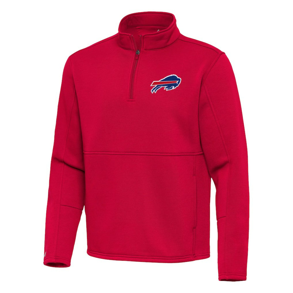 Buffalo Bills Antigua Twist Quarter-Zip Pullover Jacket Red | NFL