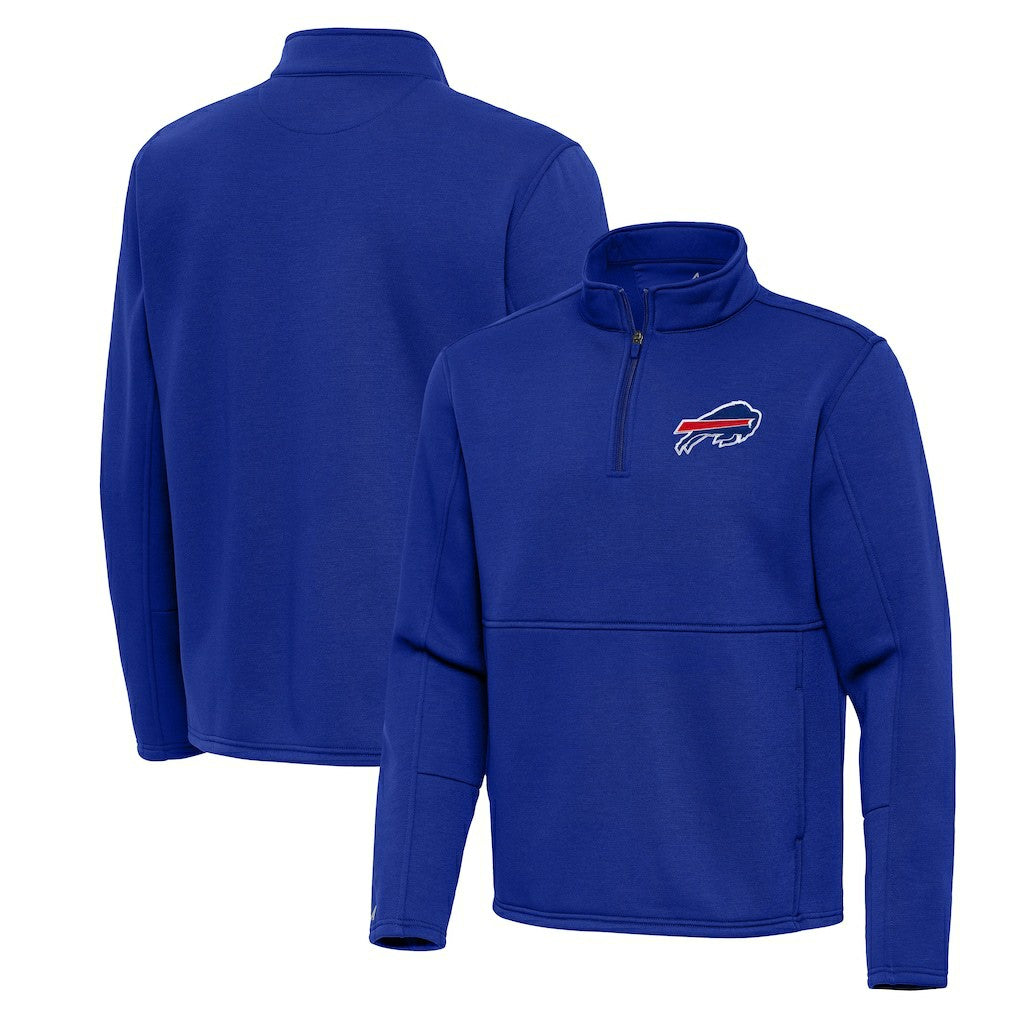 Buffalo Bills Antigua Twist Quarter-Zip Pullover Jacket Royal | NFL