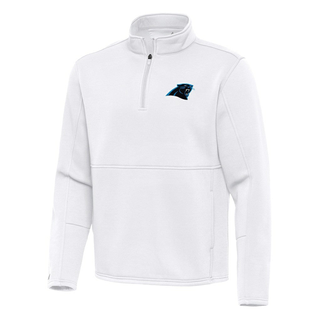 Carolina Panthers Antigua Twist Quarter-Zip Pullover Jacket White | NFL